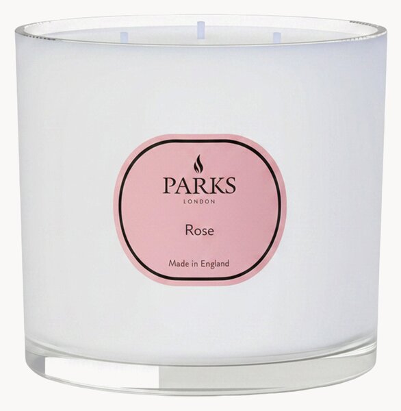Candela profumata fatta a mano a tre stoppini Vintage Aromatherapy (acqua di rosa, fiori bianchi e muschio morbido)