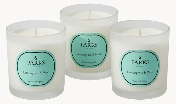 Set di 3 candele profumate fatte a mano Vintage Aromatherapy (citronella, menta e agrumi)