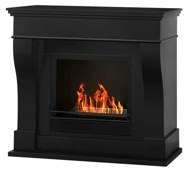 Washington - Camino a bioetanolo da terra 111x43xH99 cm, colore nero