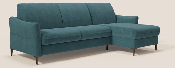 Dalia divano letto angolare con materasso alto 18 cm piedini alti e pe