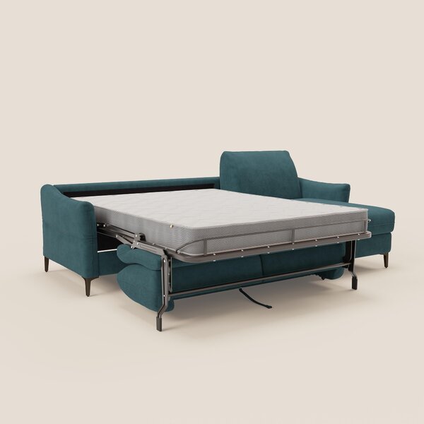 Dalia divano letto angolare con materasso alto 18 cm piedini alti e pe