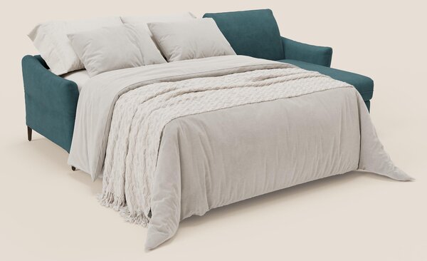 Dalia divano letto angolare con materasso alto 18 cm piedini alti e pe