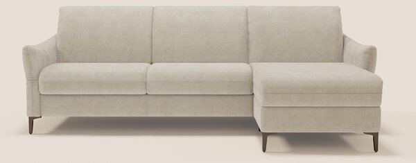 Dalia divano letto angolare con materasso alto 18 cm piedini alti e pe