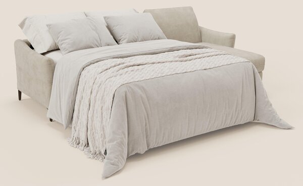 Dalia divano letto angolare con materasso alto 18 cm piedini alti e pe