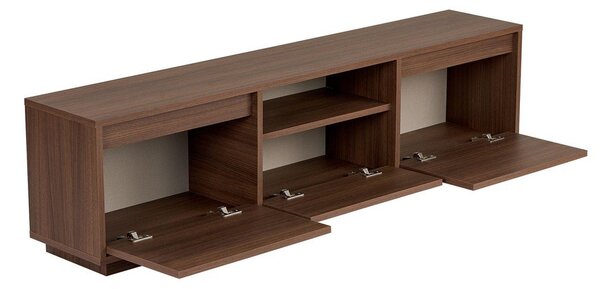 Mobile TV colore naturale scuro con effetto noce 160x42x30 cm Sentinel – Kalune Design