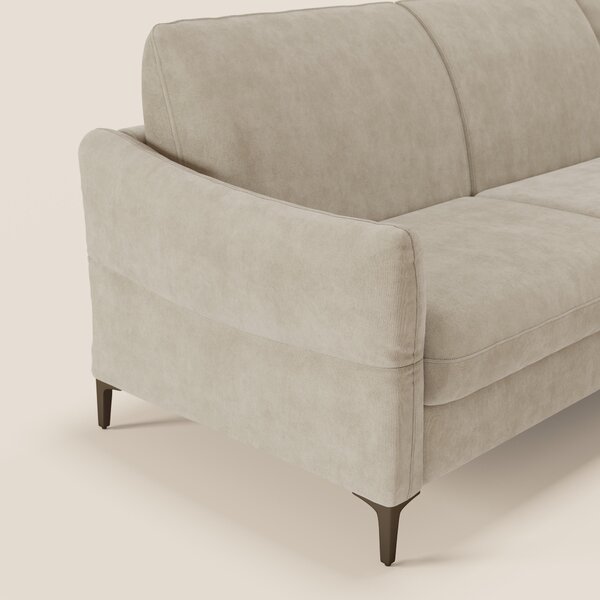 Dalia divano letto angolare con materasso alto 18 cm piedini alti e pe