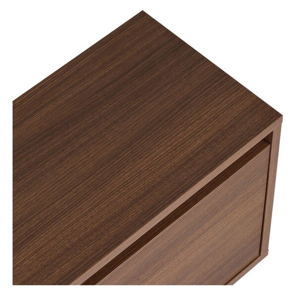 Mobile TV colore naturale scuro con effetto noce 160x42x30 cm Sentinel – Kalune Design
