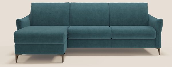 Dalia divano letto angolare con materasso alto 18 cm piedini alti e pe