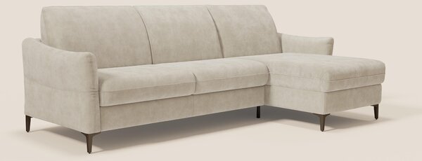Dalia divano letto angolare con materasso alto 18 cm piedini alti e pe