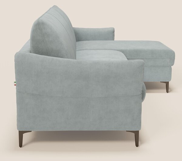 Dalia divano letto angolare con materasso alto 18 cm piedini alti e pe