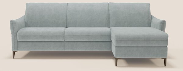 Dalia divano letto angolare con materasso alto 18 cm piedini alti e pe