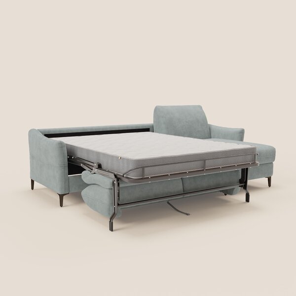 Dalia divano letto angolare con materasso alto 18 cm piedini alti e pe