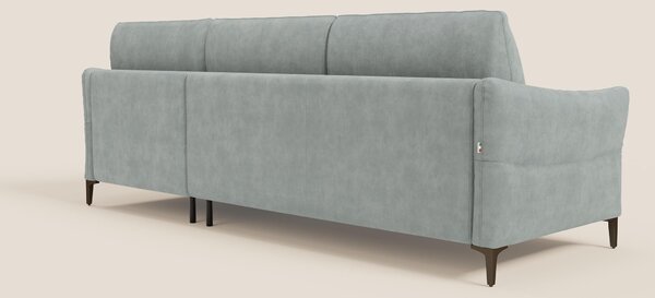 Dalia divano letto angolare con materasso alto 18 cm piedini alti e pe