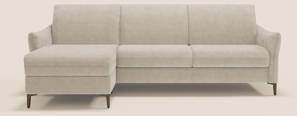 Dalia divano letto angolare con materasso alto 18 cm piedini alti e pe