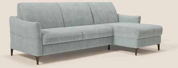Dalia divano letto angolare con materasso alto 18 cm piedini alti e pe