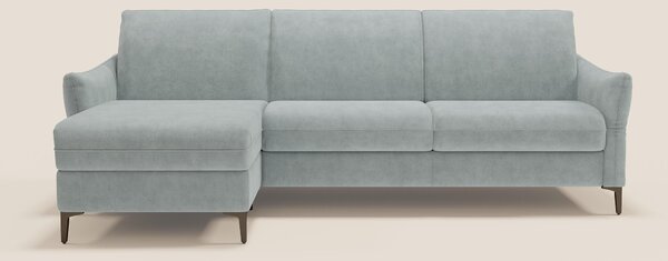 Dalia divano letto angolare con materasso alto 18 cm piedini alti e pe