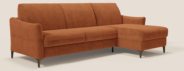 Dalia divano letto angolare con materasso alto 18 cm piedini alti e pe