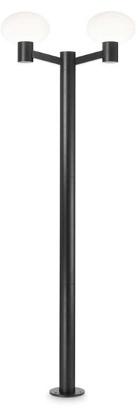Ideal Lux Clio Mpt2 Nero lampione da giardino 2 luci H197