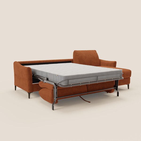 Dalia divano letto angolare con materasso alto 18 cm piedini alti e pe