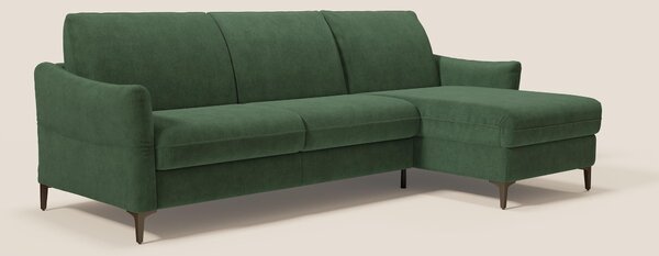Dalia divano letto angolare con materasso alto 18 cm piedini alti e pe