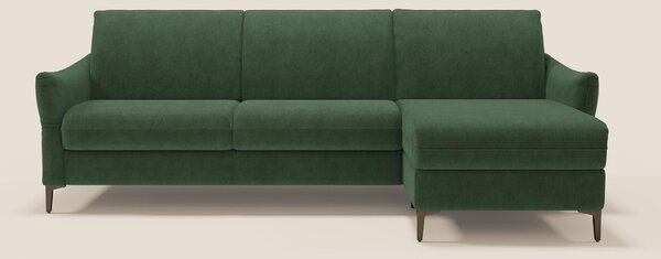 Dalia divano letto angolare con materasso alto 18 cm piedini alti e pe