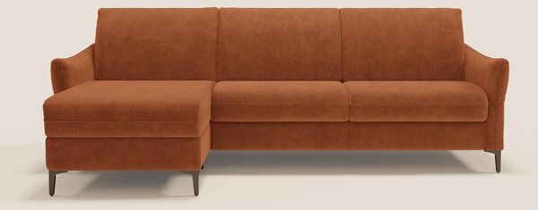 Dalia divano letto angolare con materasso alto 18 cm piedini alti e pe