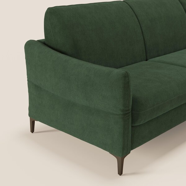 Dalia divano letto angolare con materasso alto 18 cm piedini alti e pe