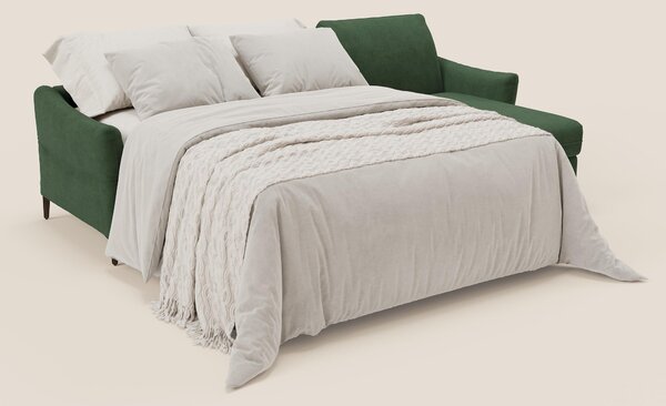 Dalia divano letto angolare con materasso alto 18 cm piedini alti e pe