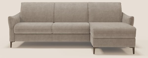 Dalia divano letto angolare con materasso alto 18 cm piedini alti e pe