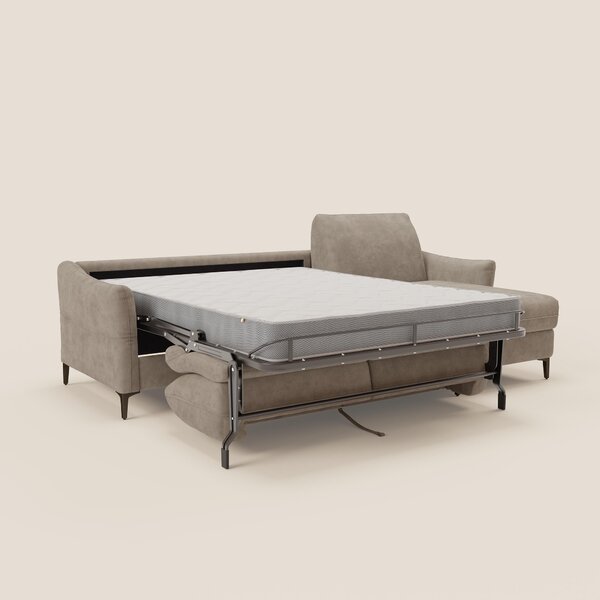 Dalia divano letto angolare con materasso alto 18 cm piedini alti e pe
