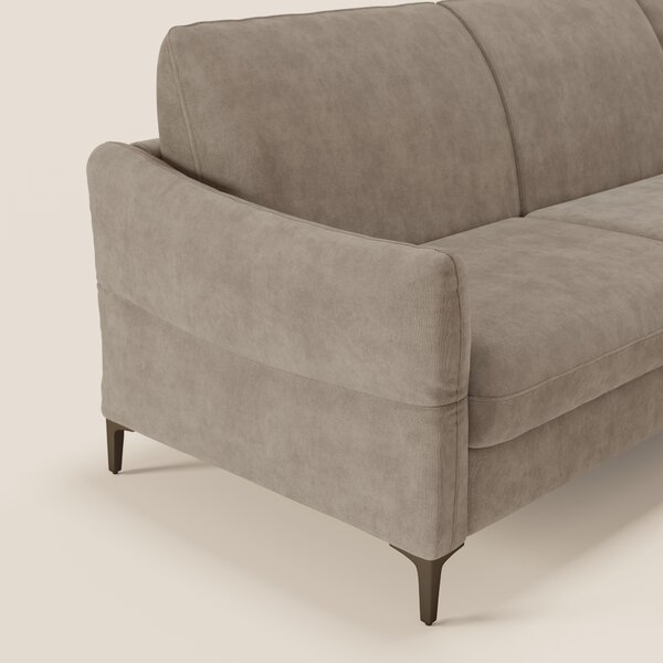 Dalia divano letto angolare con materasso alto 18 cm piedini alti e pe