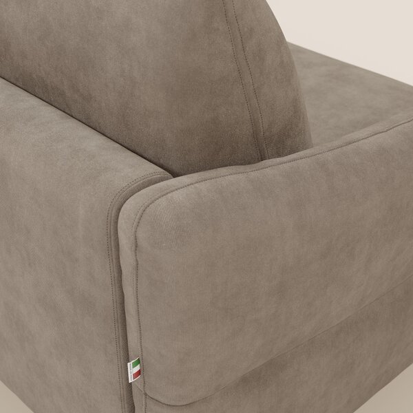 Dalia divano letto angolare con materasso alto 18 cm piedini alti e pe