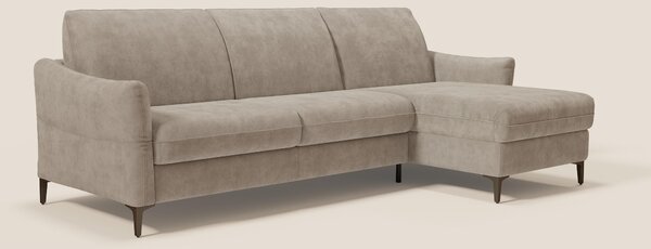 Dalia divano letto angolare con materasso alto 18 cm piedini alti e pe