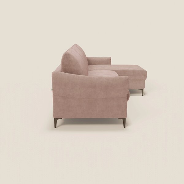 Dalia divano letto angolare con materasso alto 18 cm piedini alti e pe
