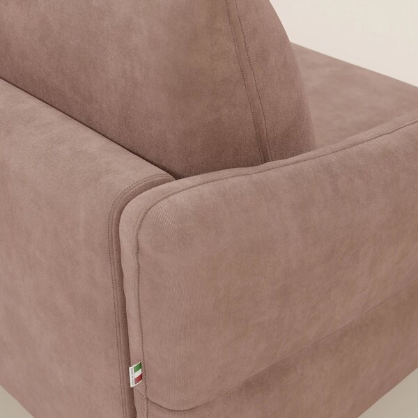 Dalia divano letto angolare con materasso alto 18 cm piedini alti e pe