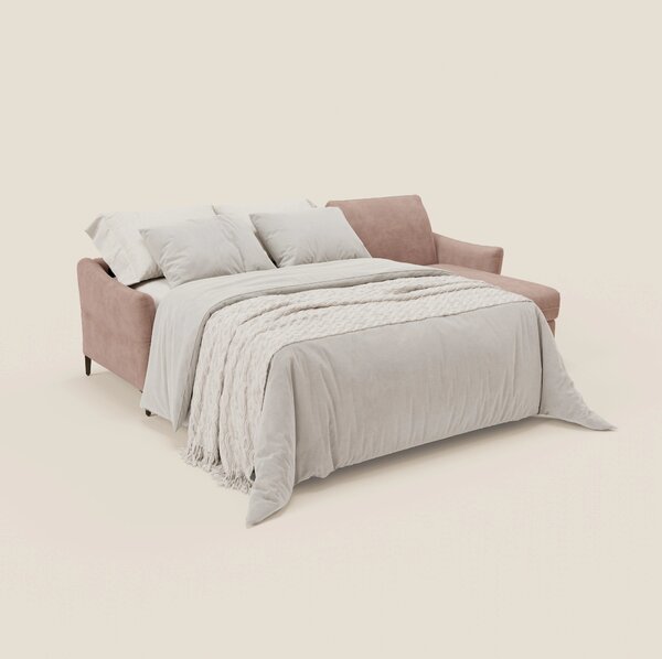 Dalia divano letto angolare con materasso alto 18 cm piedini alti e pe