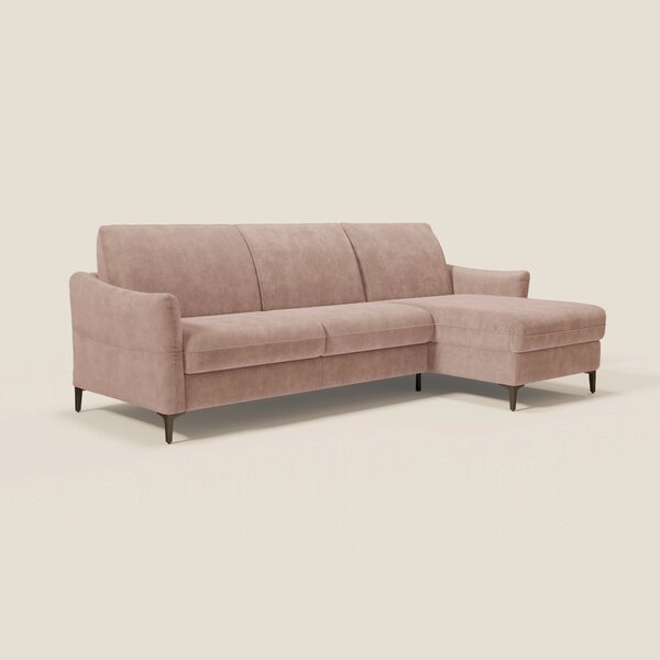 Dalia divano letto angolare con materasso alto 18 cm piedini alti e pe