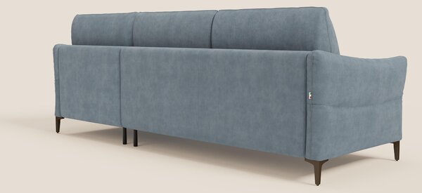Dalia divano letto angolare con materasso alto 18 cm piedini alti e pe
