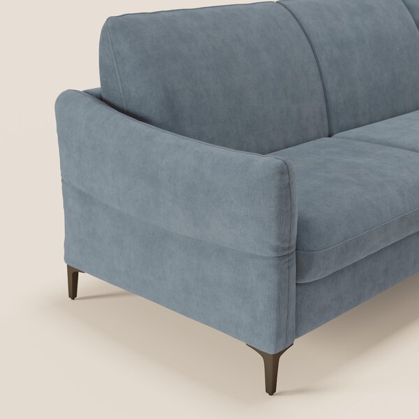 Dalia divano letto angolare con materasso alto 18 cm piedini alti e pe