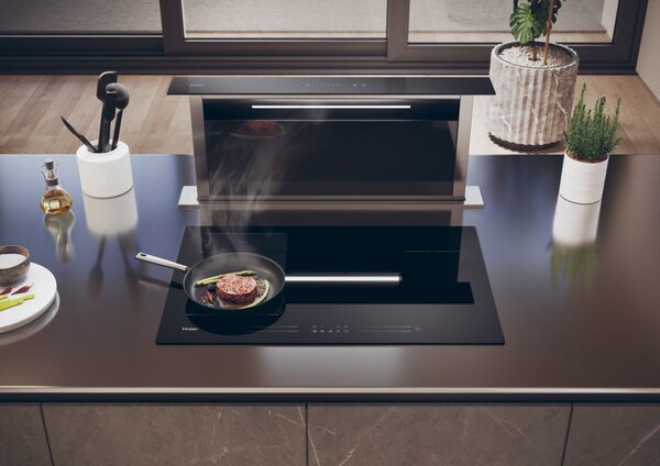 Haier Piano Cottura Induzione 6 Fuochi Larghezza 80 cm in Vetroceramica colore Nero - HAMTSJ86MC/1 I-Move Series 6
