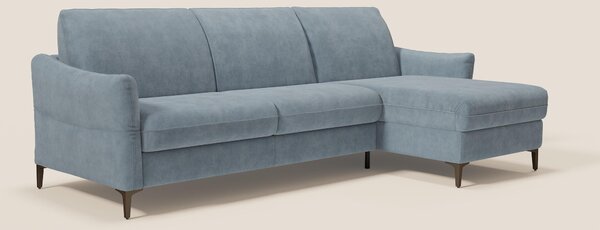 Dalia divano letto angolare con materasso alto 18 cm piedini alti e pe