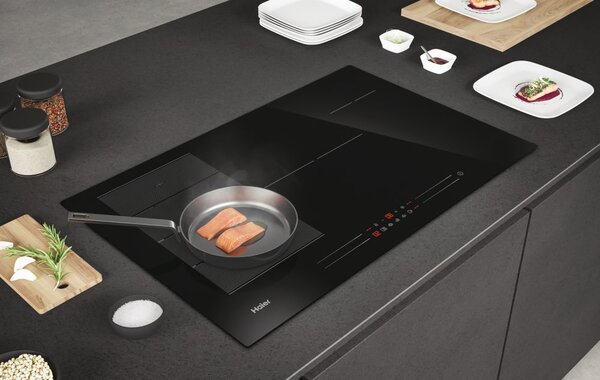 Haier Piano Cottura Induzione 6 Fuochi Larghezza 80 cm in Vetroceramica colore Nero - HAMTSJ86MC/1 I-Move Series 6