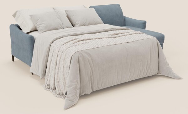 Dalia divano letto angolare con materasso alto 18 cm piedini alti e pe