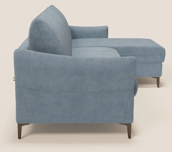 Dalia divano letto angolare con materasso alto 18 cm piedini alti e pe