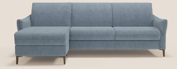 Dalia divano letto angolare con materasso alto 18 cm piedini alti e pe
