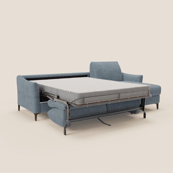 Dalia divano letto angolare con materasso alto 18 cm piedini alti e pe