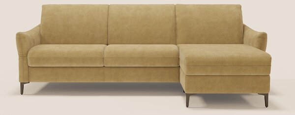 Dalia divano letto angolare con materasso alto 18 cm piedini alti e pe