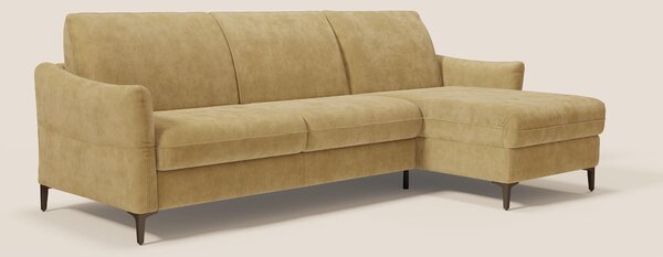 Dalia divano letto angolare con materasso alto 18 cm piedini alti e pe