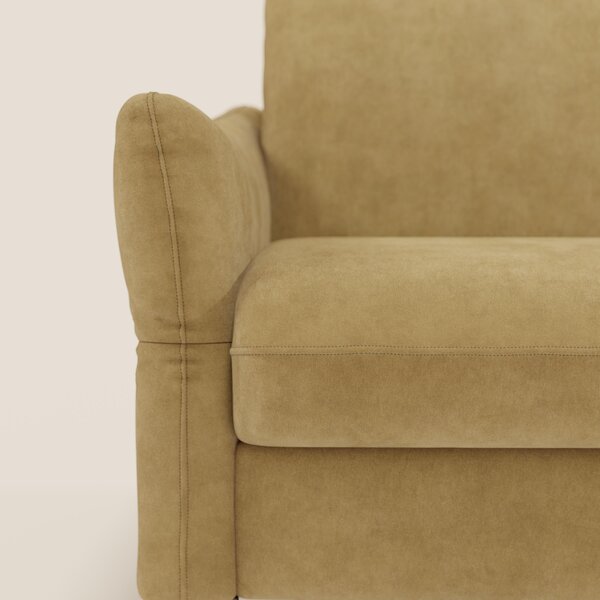 Dalia divano letto angolare con materasso alto 18 cm piedini alti e pe
