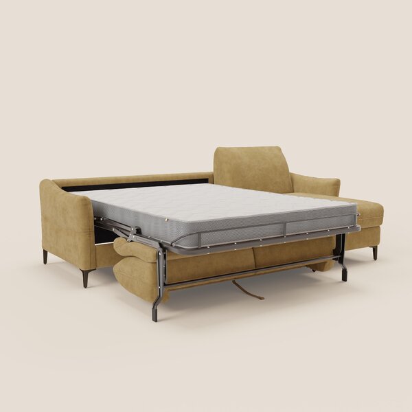 Dalia divano letto angolare con materasso alto 18 cm piedini alti e pe